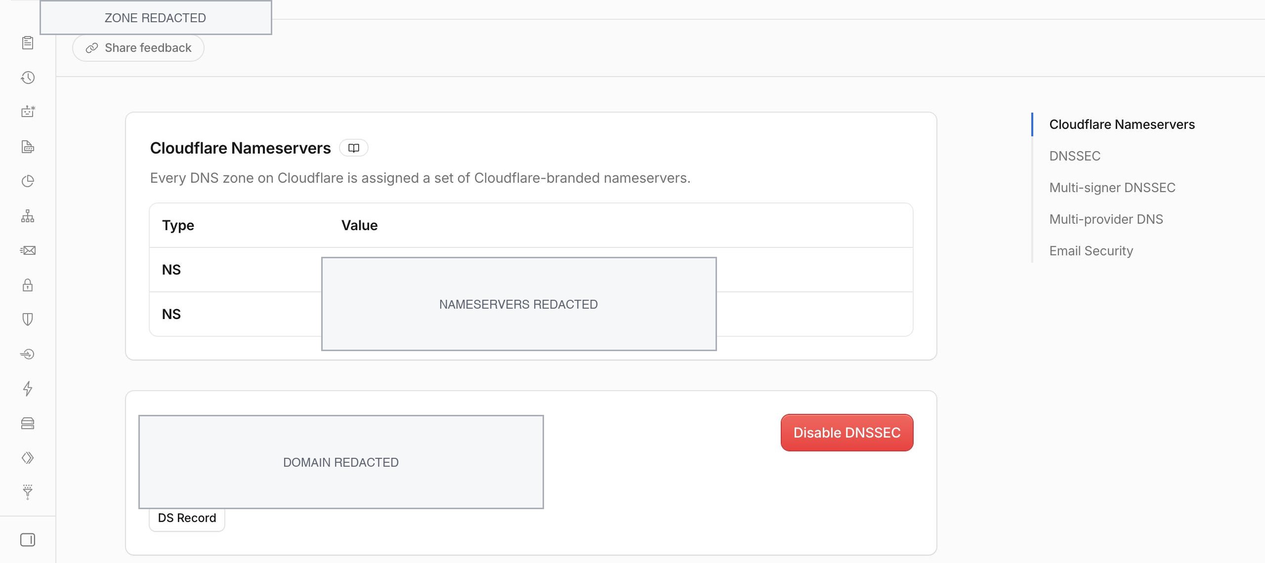 Cloudflare DNSSEC 状态