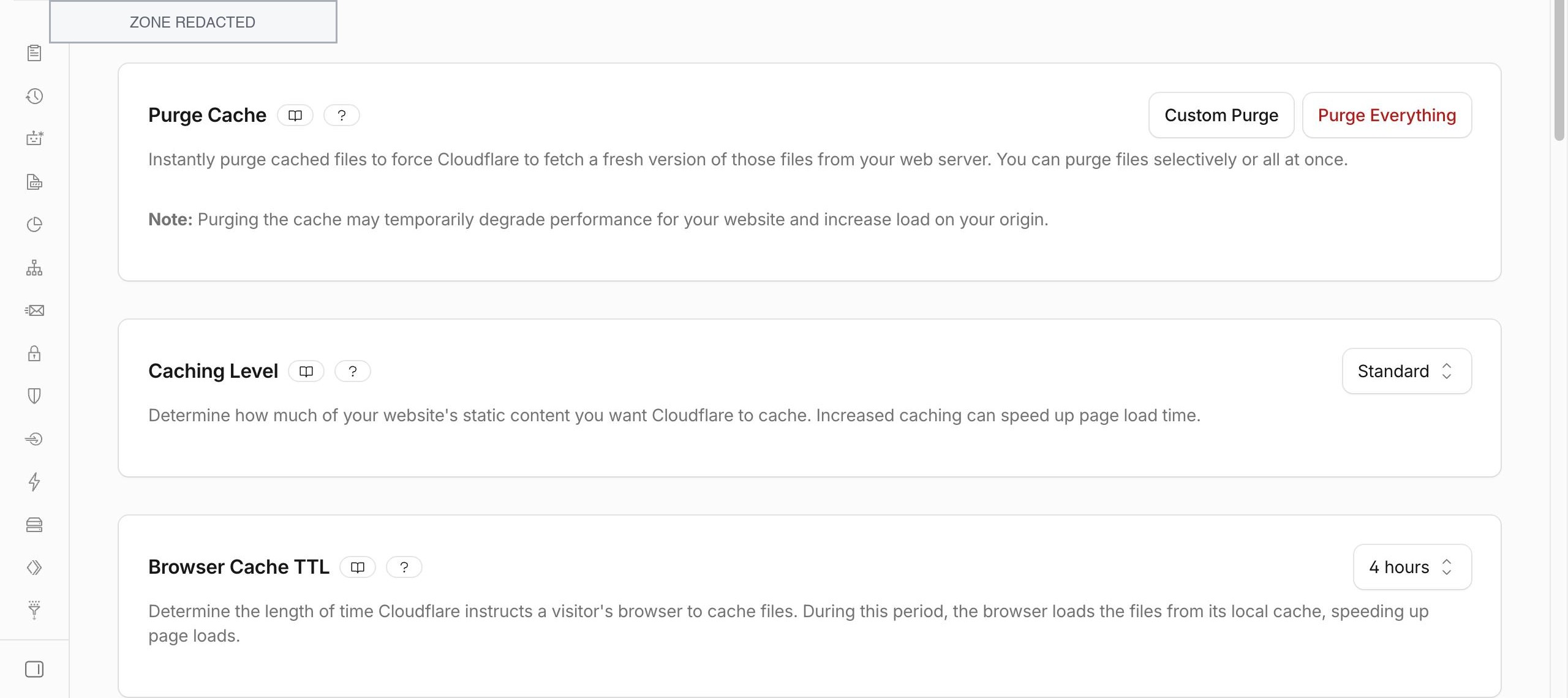 Cloudflare 基础缓存设置