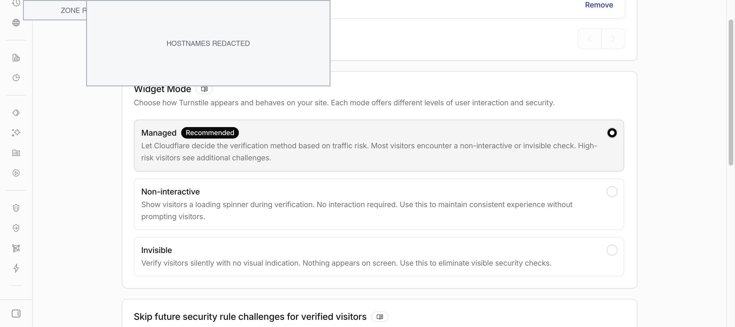 Cloudflare Turnstile Managed 模式
